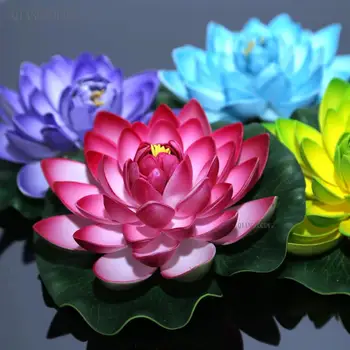18 Cm Plávajúce Umelé Lotus Rastlín DIY lekna Simulácia Lotus Domov Záhradné Dekorácie Lacné Vonkajší Dekor Záhrada Dekoroch