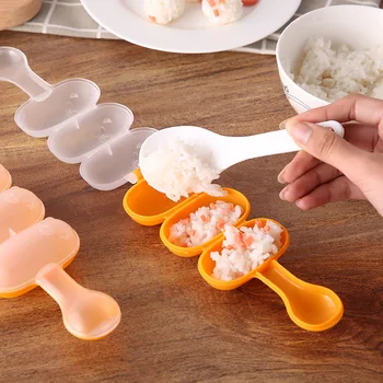 2PC/Set Creative Ryža Loptu Formy DIY Sushi Maker Plesne Kuchyňa Dieťa Zaujímavé Orange Sushi Výrobu Nástrojov Bento Príslušenstvo