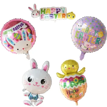 5/10Pcs Veľkonočný Zajačik Balóny 18-palcové White Rabbit Vzduchu Globos Party, Deň Detí Dekorácie Príslušenstvo Baby Sprcha Hračky Dieťa Darček