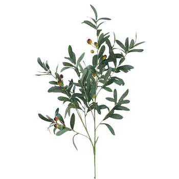 Falošné olivová ratolesť Jedinečný Faux Hodváb Oko-lov pre Domáce Simulácia olivová ratolesť Umelé Zelenej Listovej