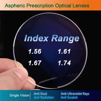 Jedno Videnie Optické Sklá Predpis Šošovky pre Krátkozrakosť/Ďalekozrakosť/Presbyopia Okuliare CR-39 Živice Objektívu S Vrstvou