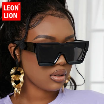 LeonLion 2021 Námestie Nadrozmerné Okuliare Ženy Dizajnér Retro Okuliare pre Ženy/Mužov Luxusné Okuliare Unisex Gafas De Sol Mujer