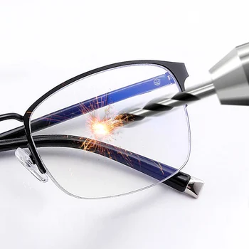 Nerozbitný Flexibilné Postupné Čítanie Okuliare pre Mužov, Ženy Presbyopia Anti Modré Svetlo TR90 Titán Extra Kalenie Objektív